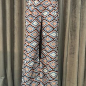 Aztec Print Palazzo Wide Leg Pants